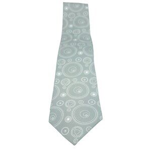 Speed Art Museum Men's Tie Geometric Design Gray White Adjustable Polyester